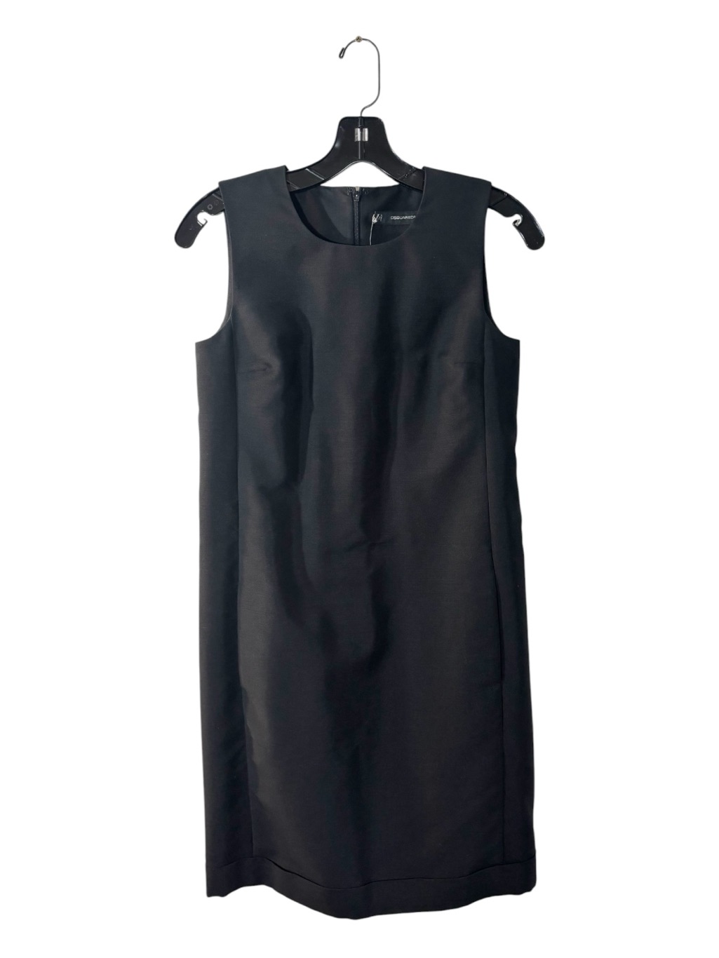 Nwt Dsquared2 Sleeveless Black Mini Mohair Wool Sheath Dress Black Size 40